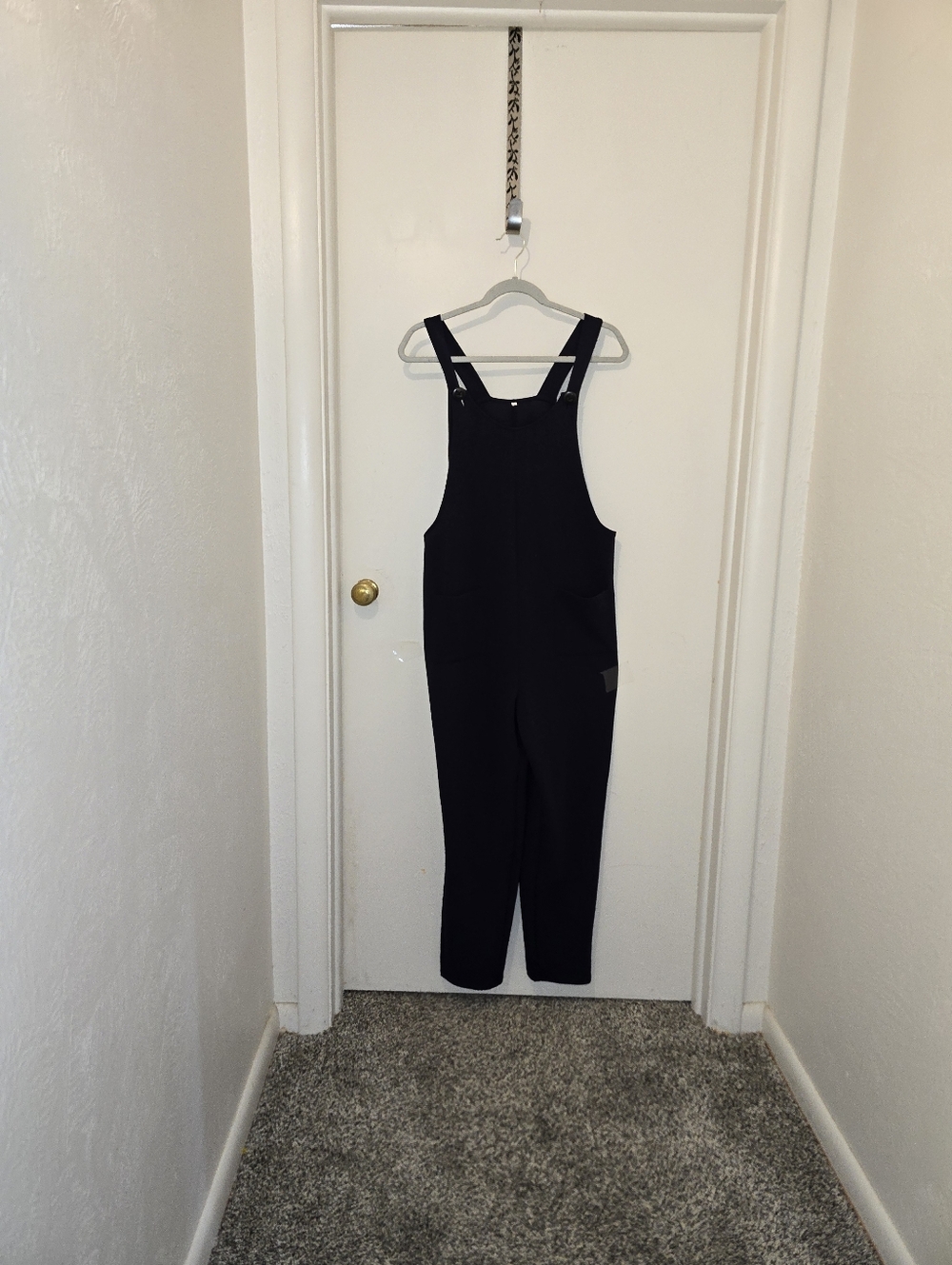 Unknown Source Navy Blue  Sleeveless Overalls Jumpsuit Size L W Adjustable Strap
